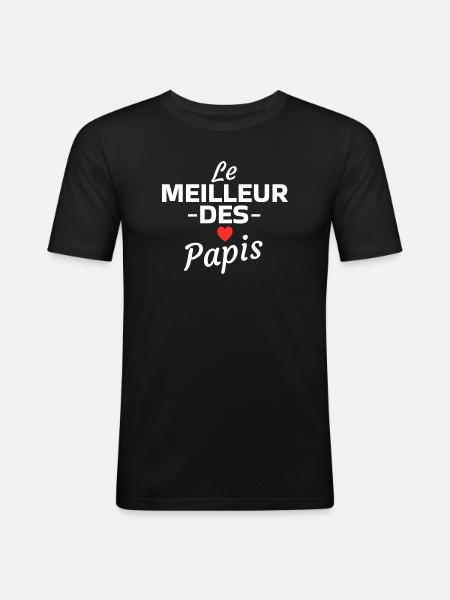 The best of grandpas - Men's Slim Fit T-Shirt - black