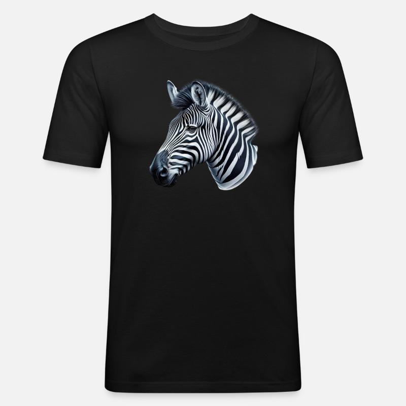 Zebra - Men's Slim Fit T-Shirt - black
