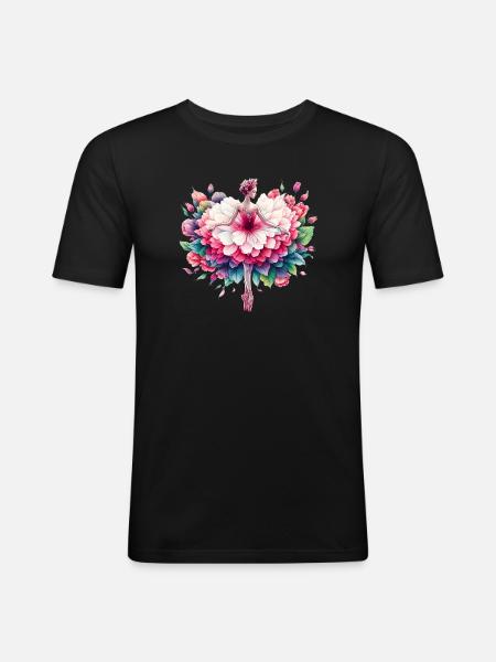 Ballet dancer with tutu - Men's Slim Fit T-Shirt - black