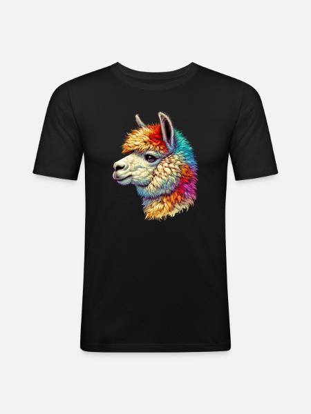 Alpaca - Men's Slim Fit T-Shirt - black