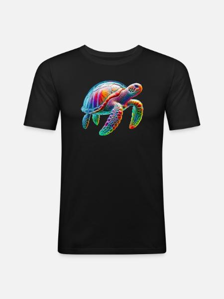 Turtle - Men's Slim Fit T-Shirt - black