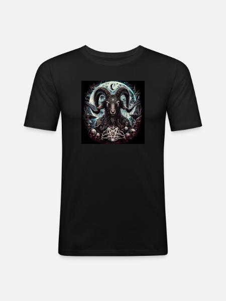 Bouc - T-shirt près du corps Homme - noir