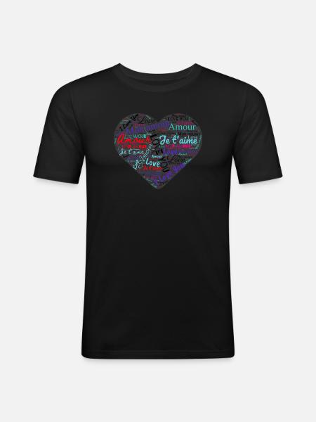 MAMAN. FÊTE DES MÈRES - T-shirt près du corps Homme - noir