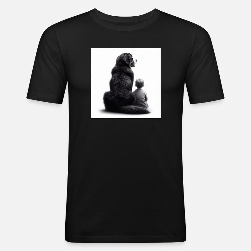 Berner Sennenhund - Männer Slim Fit T-Shirt - Schwarz
