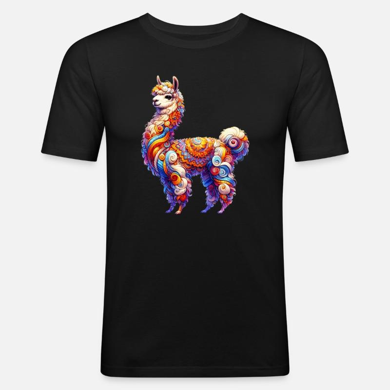 Alpaca - Men's Slim Fit T-Shirt - black