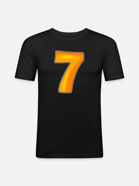 7 - Men's Slim Fit T-Shirt - black