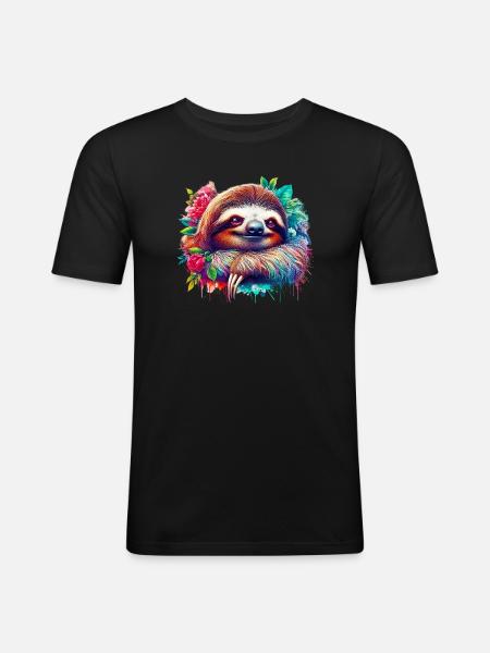 Sloth - Men's Slim Fit T-Shirt - black