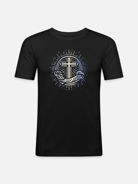 Divine Light - Men's Slim Fit T-Shirt - black