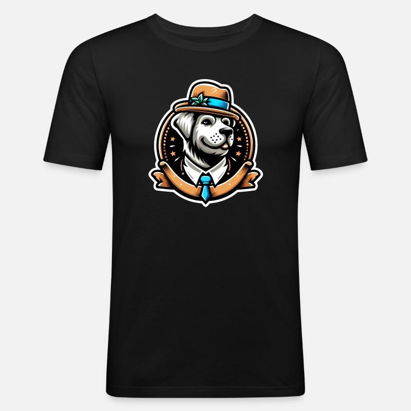 Mister D - Männer Slim Fit T-Shirt - Schwarz