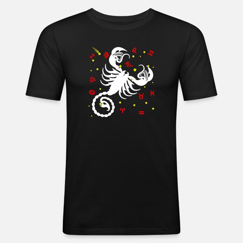 Skorpion-Farbe - Männer Slim Fit T-Shirt - Schwarz