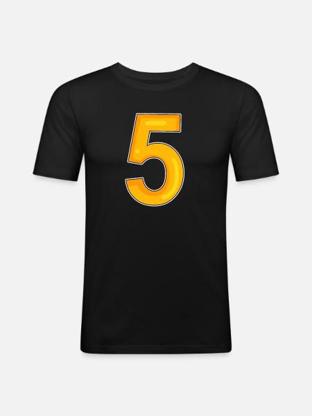 Graphique 5 - T-shirt près du corps Homme - noir