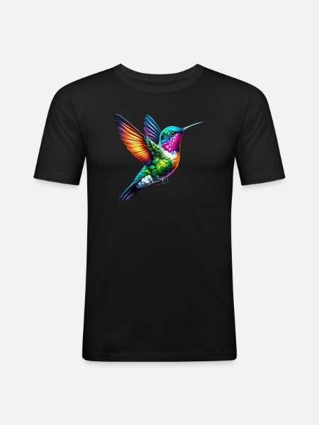 Colibri - T-shirt près du corps Homme - noir