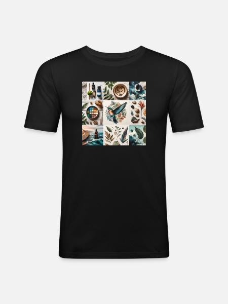 Nature in Art - Men's Slim Fit T-Shirt - black