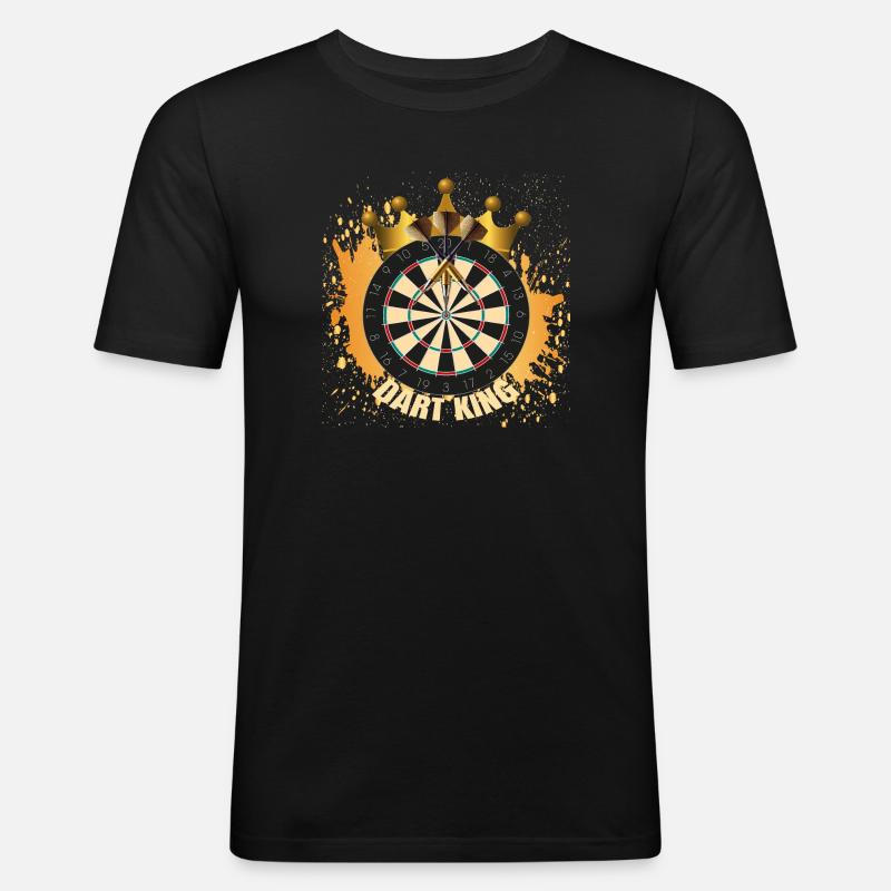 Dart King - Männer Slim Fit T-Shirt - Schwarz