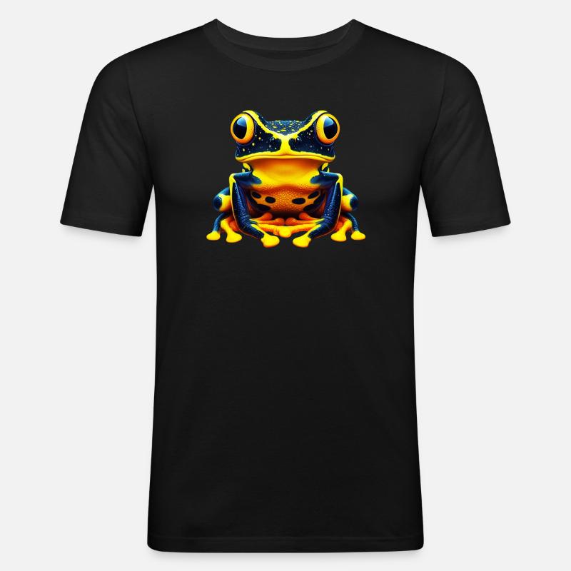 Frosch - Männer Slim Fit T-Shirt - Schwarz
