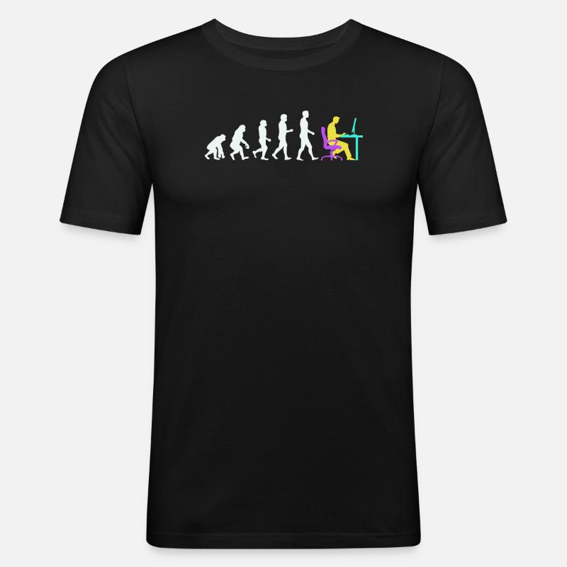 Développeur Evolution Computergeek Open Source - T-shirt près du corps Homme - noir