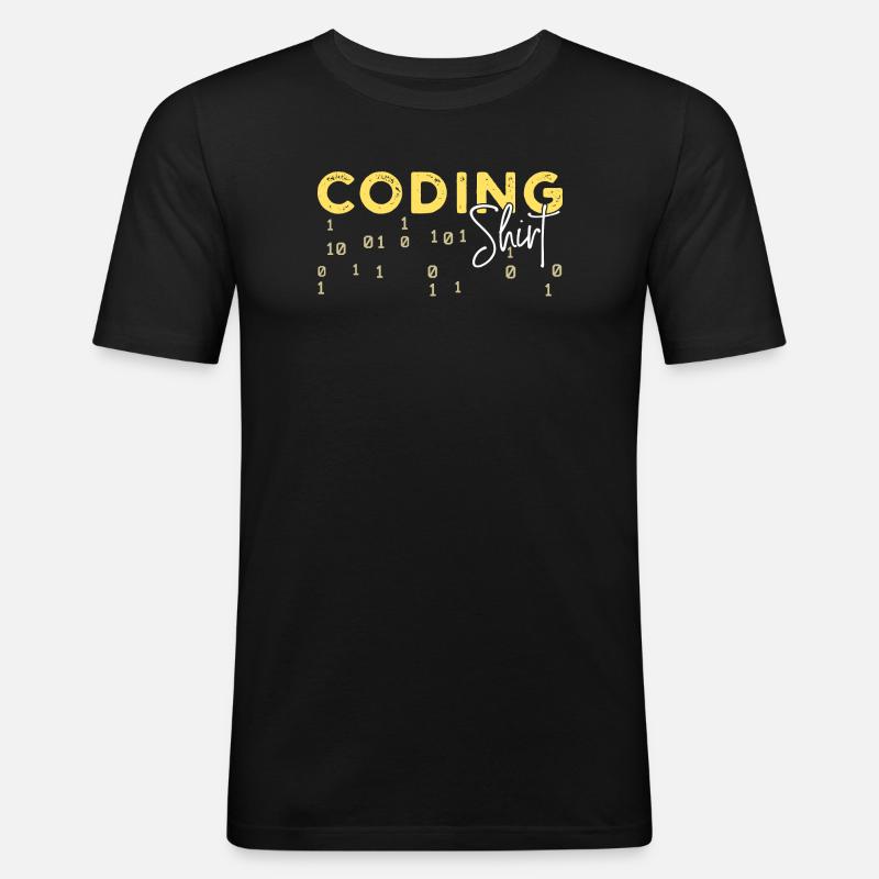 Coden Statement Developer Programmer Scripting - Men's Slim Fit T-Shirt - black