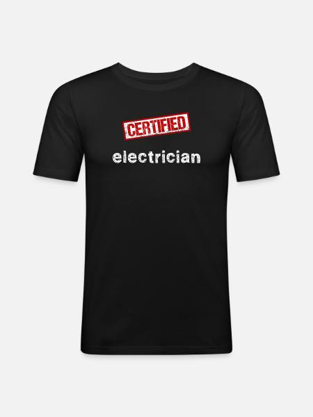 Electrician - Men's Slim Fit T-Shirt - black