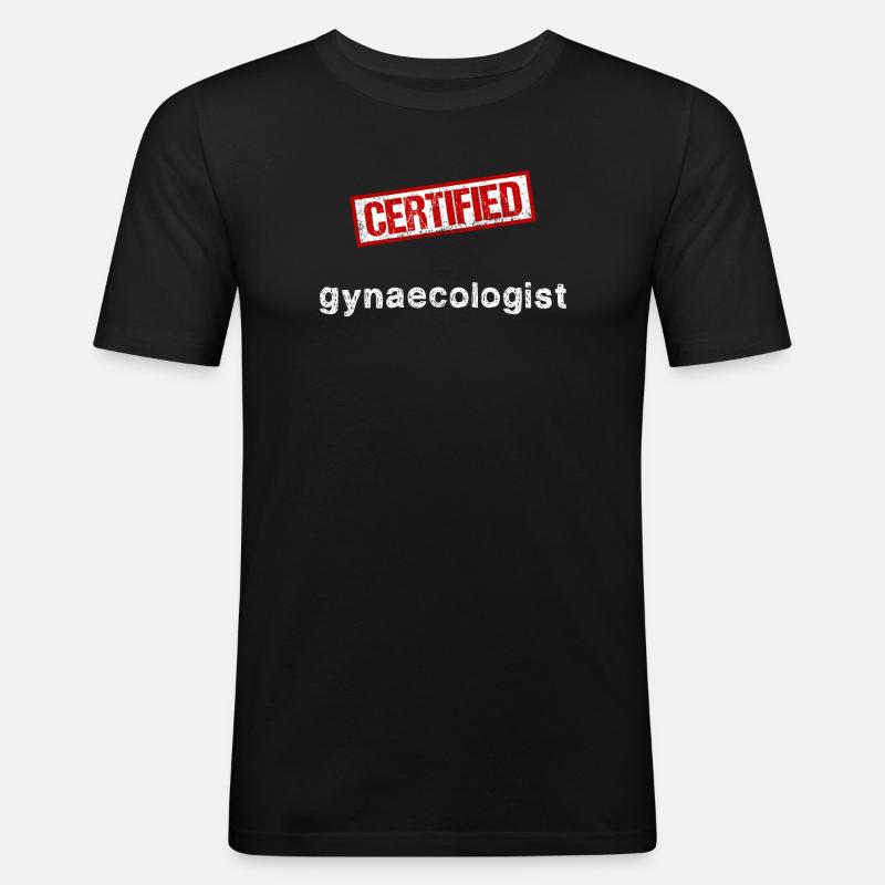 Frauenarzt - Männer Slim Fit T-Shirt - Schwarz