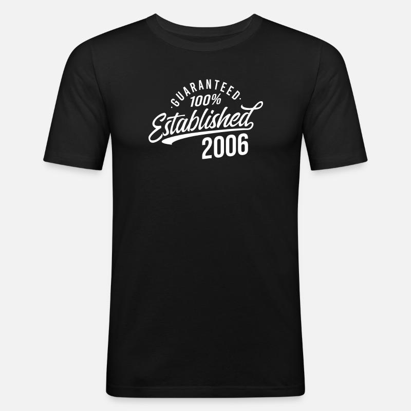 100% Establecido en 2006 - Camiseta ajustada hombre - negro