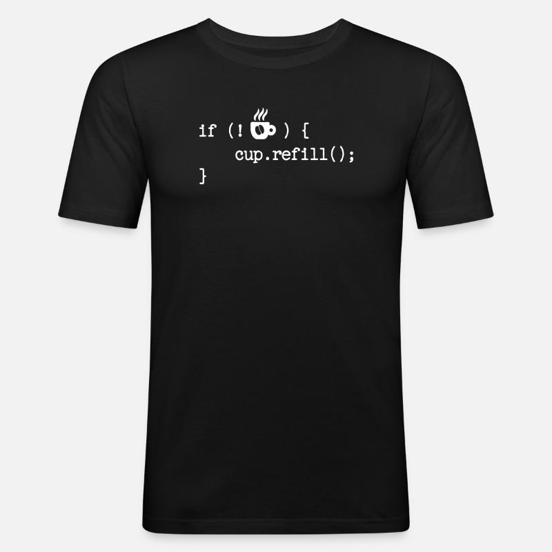 Debug Programmierer Coden Developer Computerfreak - Männer Slim Fit T-Shirt - Schwarz