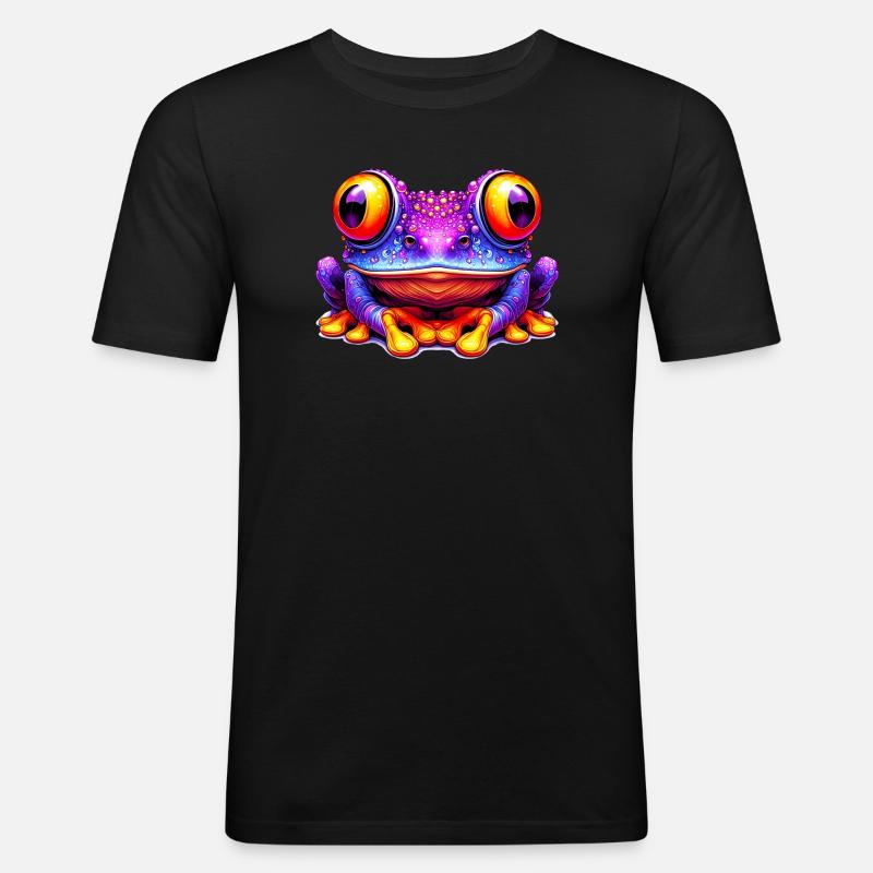 Frosch - Männer Slim Fit T-Shirt - Schwarz