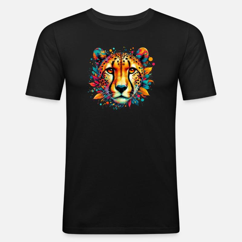 Gepard - Männer Slim Fit T-Shirt - Schwarz