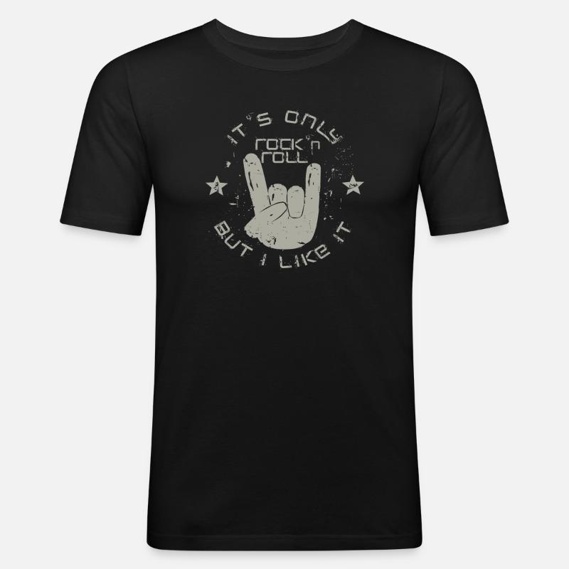 only Rock 'n' Roll - Männer Slim Fit T-Shirt - Schwarz