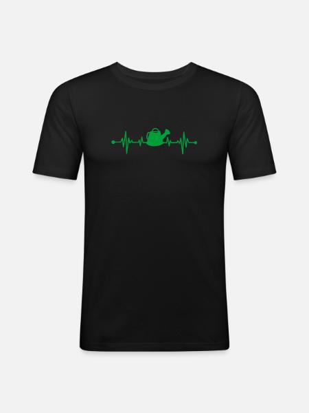 Garten Gartenarbeit Gießkanne - Männer Slim Fit T-Shirt - Schwarz