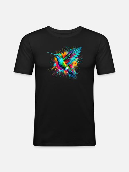 Colibri - T-shirt près du corps Homme - noir