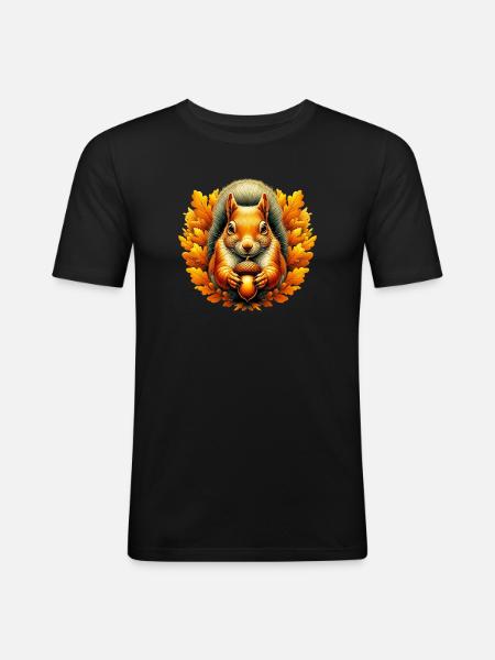 Squirrel - Men's Slim Fit T-Shirt - black