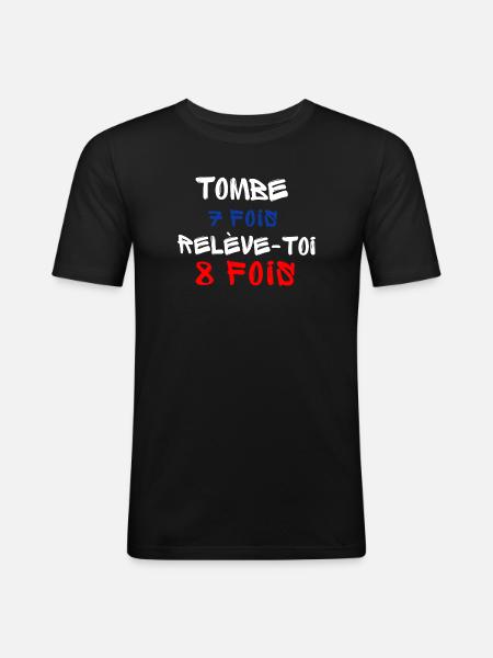 Témoignage d'Optimisme et de Résilience - T-shirt près du corps Homme - noir
