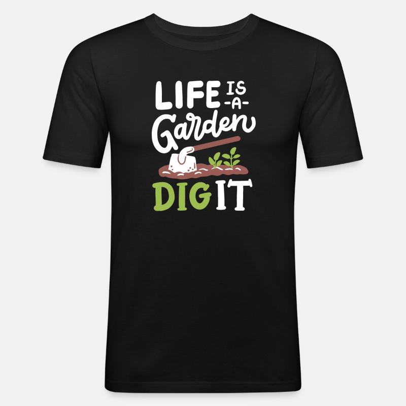 Garten Gartenarbeit - Männer Slim Fit T-Shirt - Schwarz