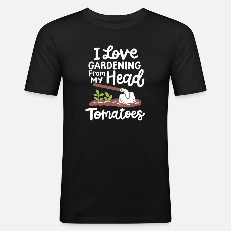 Garten Gartenarbeit - Männer Slim Fit T-Shirt - Schwarz