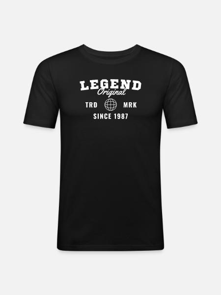 Birth Year Legend Since 1987 - Men's Slim Fit T-Shirt - black