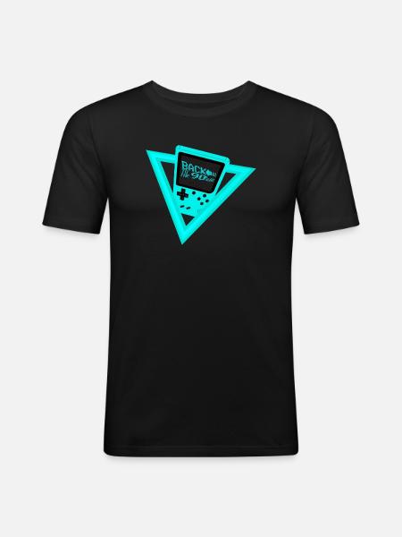 Back to the 90s - Men's Slim Fit T-Shirt - black