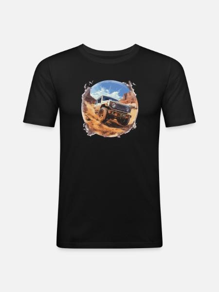 Jimny 4x4 Offroad Car - Men's Slim Fit T-Shirt - black