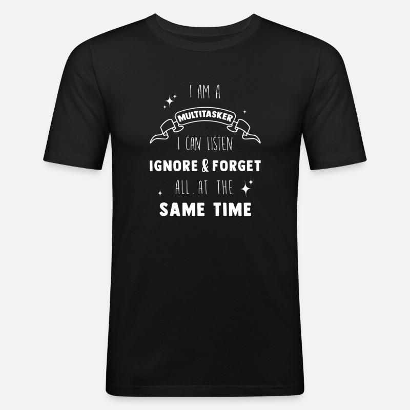 Multitasker - Männer Slim Fit T-Shirt - Schwarz