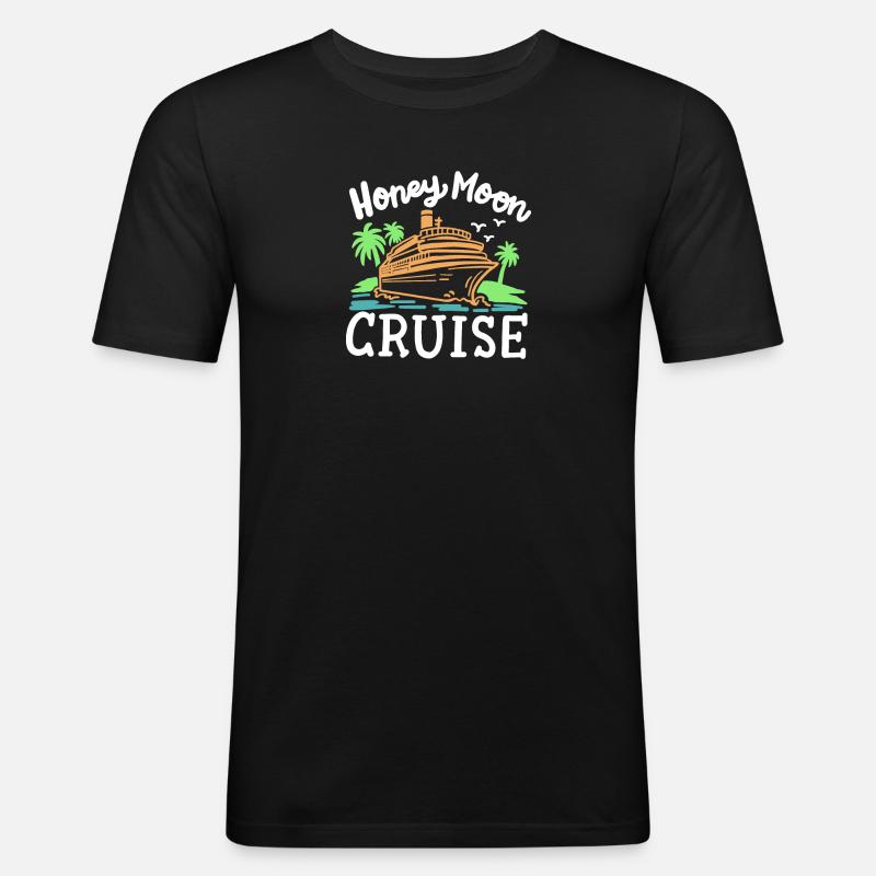 Flitterwochen Kreuzfahrt Urlaub - Männer Slim Fit T-Shirt - Schwarz