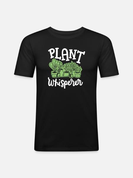 Pflanzenliebhaber Gartenarbeit - Männer Slim Fit T-Shirt - Schwarz