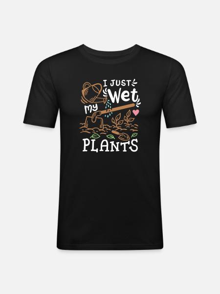 Gartenarbeit Gärtner - Männer Slim Fit T-Shirt - Schwarz