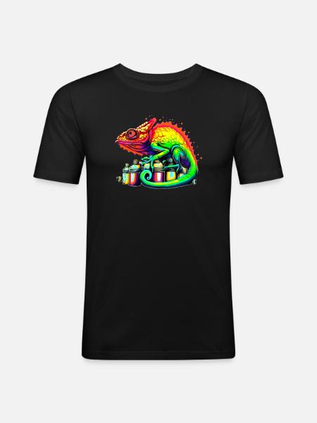 Chameleon - Men's Slim Fit T-Shirt - black