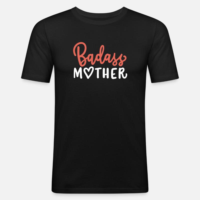 Mama Muttertag - Männer Slim Fit T-Shirt - Schwarz