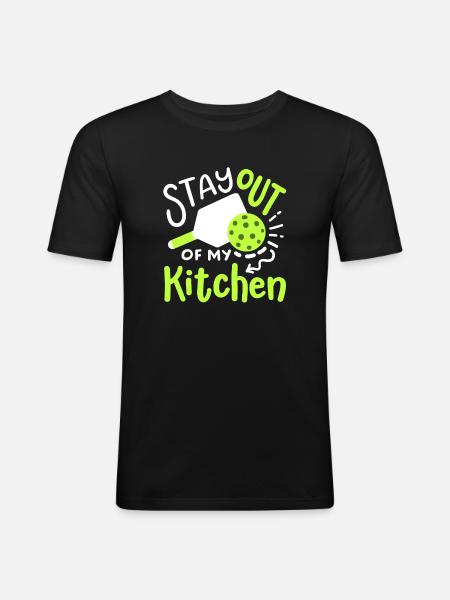 Pickleball-Spieler - Männer Slim Fit T-Shirt - Schwarz