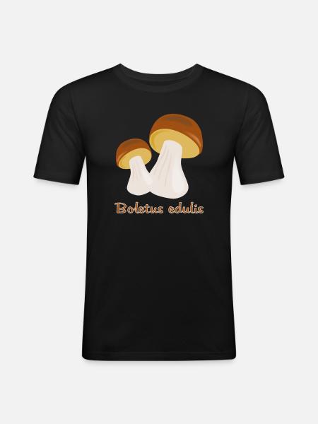 Autumn Mushrooms - Men's Slim Fit T-Shirt - black