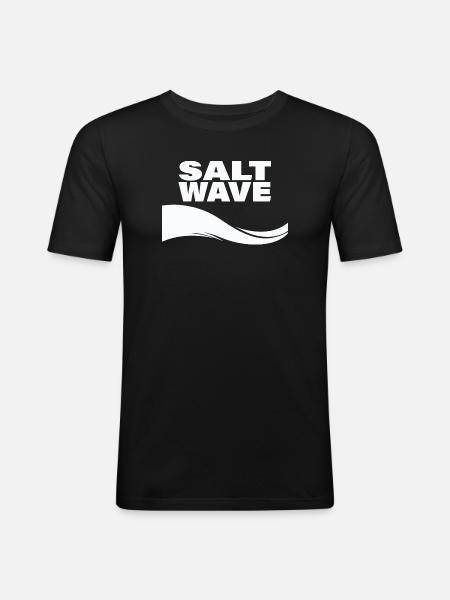 SALT WAVE - Men's Slim Fit T-Shirt - black