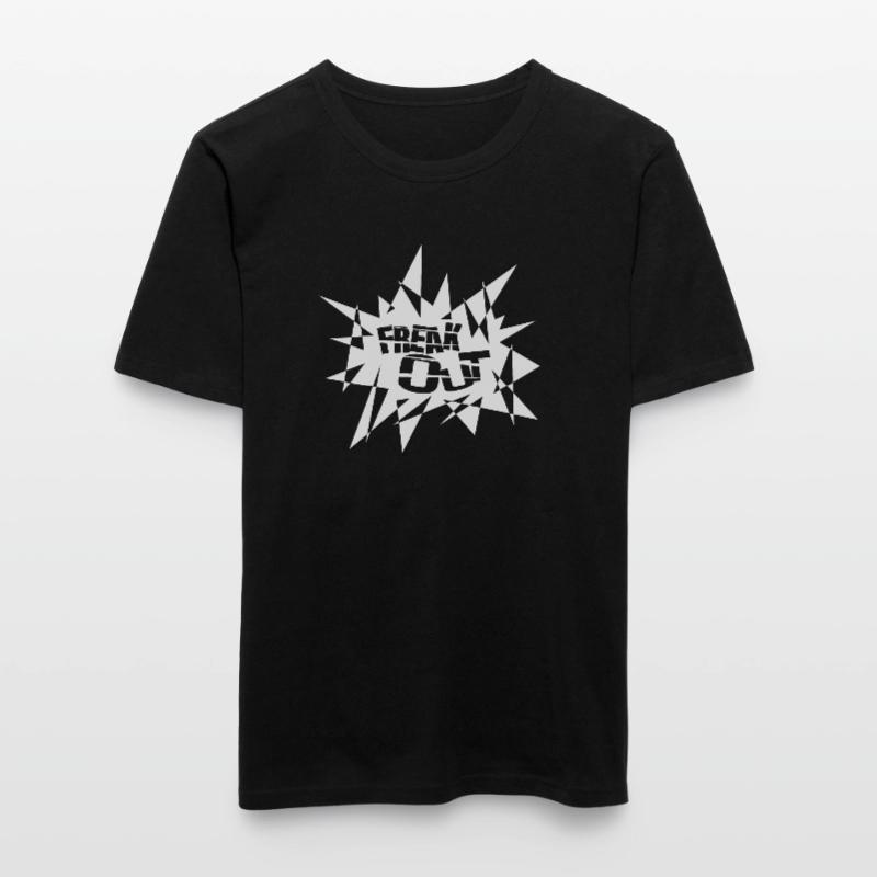 Angular Explosion Burst Text Men's Slim Fit T-Shirt