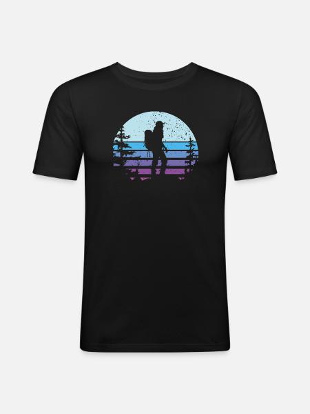 Women's Hiking - Men's Slim Fit T-Shirt - black