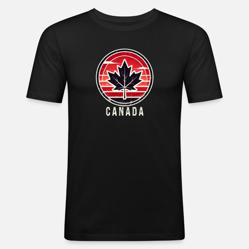 Canada maple leaf Toronto - Men's Slim Fit T-Shirt - black