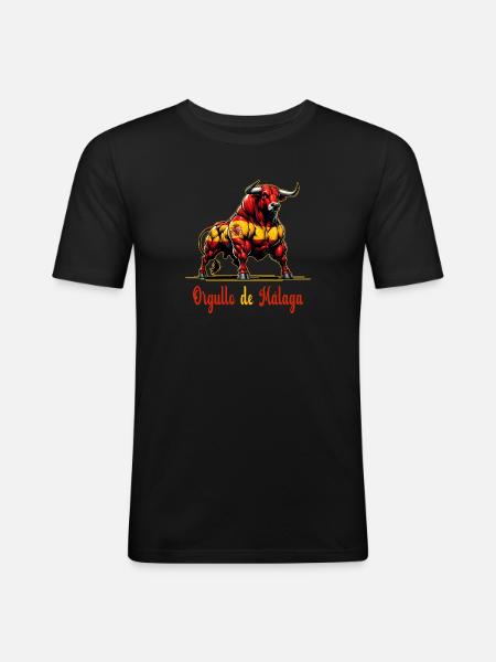 The pride Malaga flag design - Men's Slim Fit T-Shirt - black